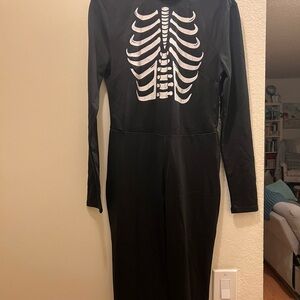 Black Skeleton Costume Jumpsuit